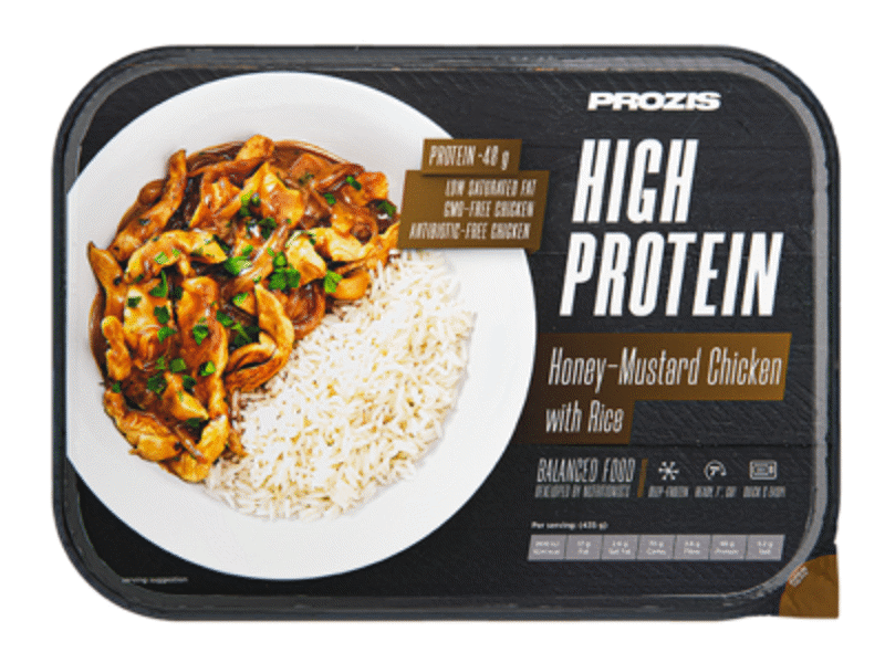 High Protein Frango com arroz e molho de mel e mostarda 435g
