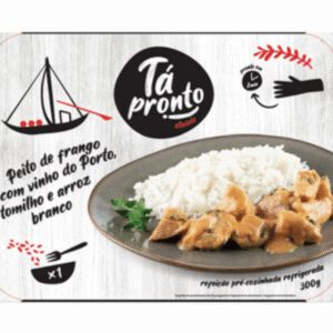 Peito de frango, c/ vinho do porto, tomilho e arroz branco 300g