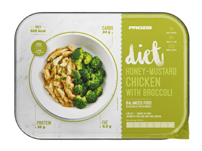 Diet Frango com Mel & Mostarda e Brócolos 330g